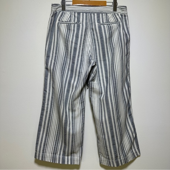 SANCTUARY | Blue White Striped Belted Waist Straight Leg Crop Pants - Picture 4 of 9